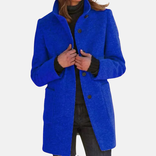 Stilla | Vintage Tweed Damejakke med Elegant Rullekrave