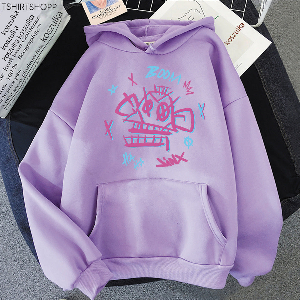 Stilla | Arcane Hoodie stil Harajuku Jinx i Ekko