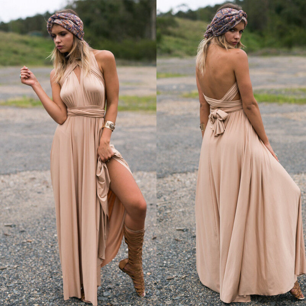 Skovae | Elegant Dame Infinity Kjole Smart Wrap Sommerkjole