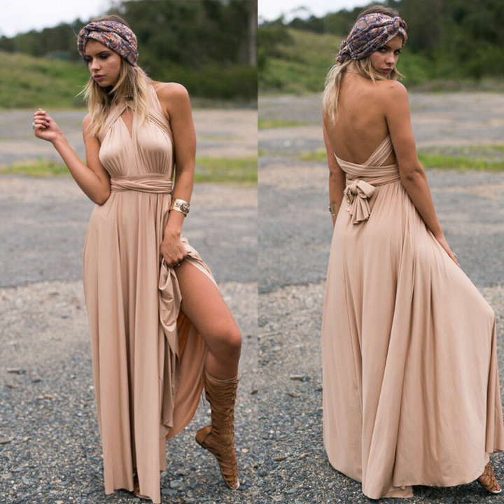 Skovae | Elegant Dame Infinity Kjole Smart Wrap Sommerkjole