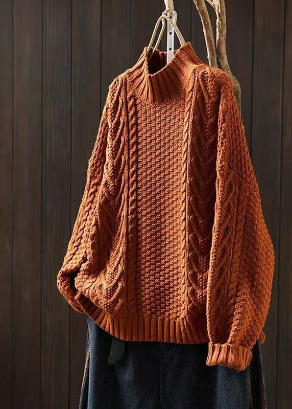 Stilla | Løs Passende Høj Hals Kabelstrik Pullover Ideel til Vinteren
