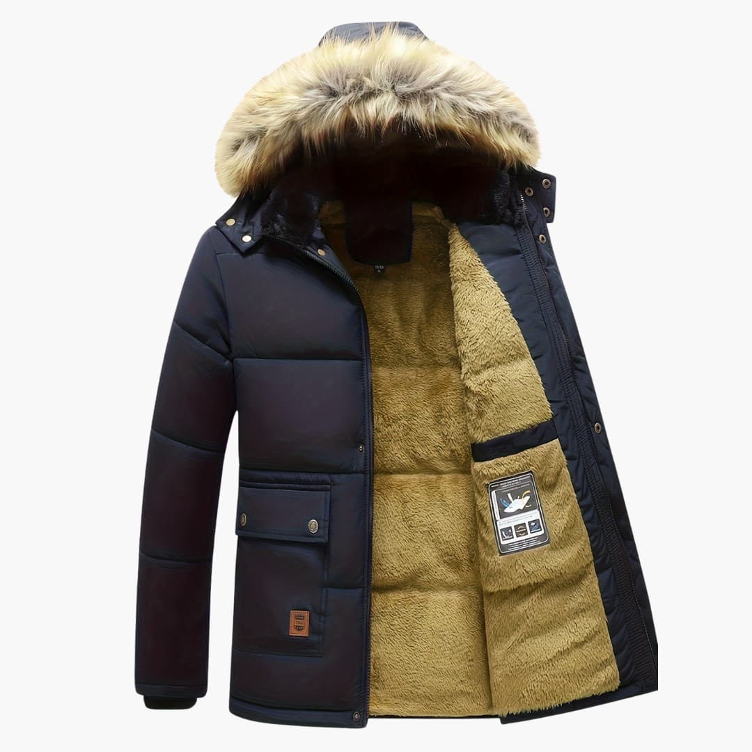 Stilla | Fleece-Hoodie med Lynlås til Herrer