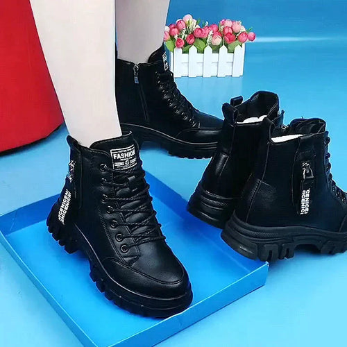 Stilla | Dame High Top Læder Martin Støvler