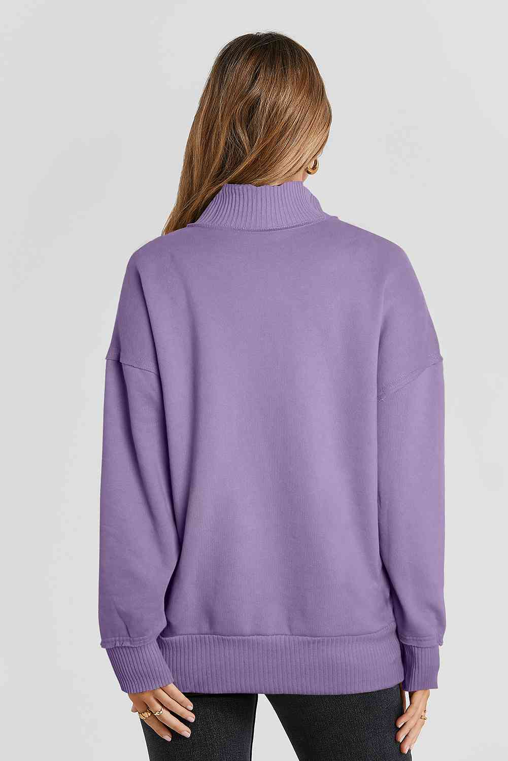 Stilla | Snap Drop Shoulder Langærmet Sweatshirt