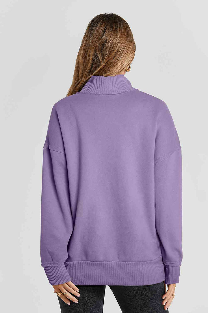 Stilla | Snap Drop Shoulder Langærmet Sweatshirt