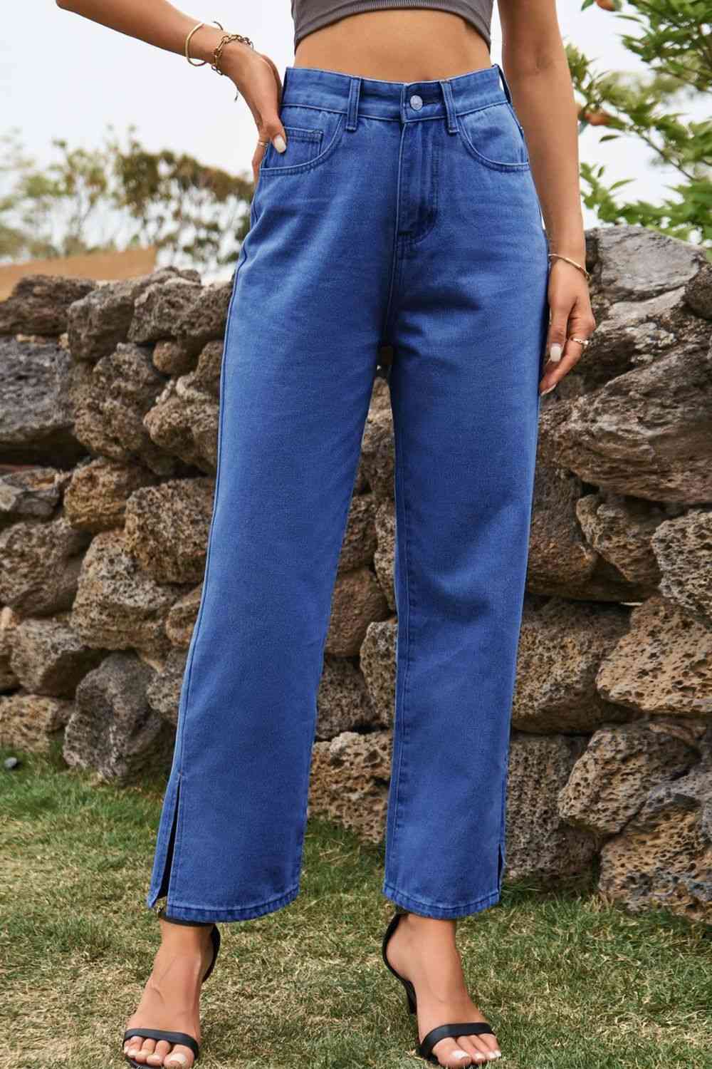 Stilla | Talje Løs Pasform Ankelskål Jeans