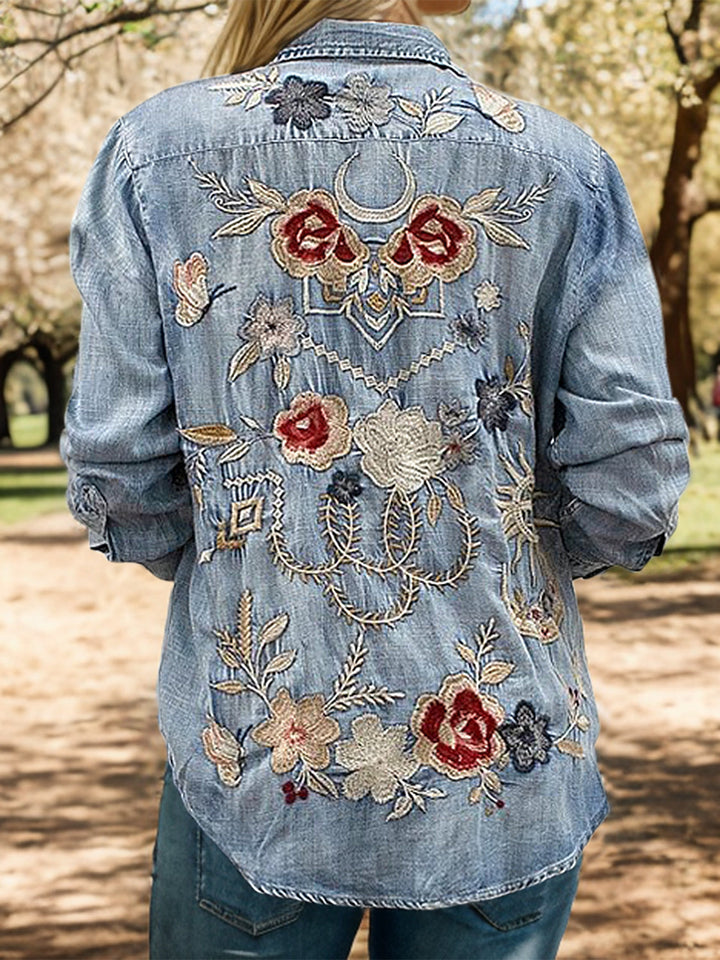 Stilla | Pocketed Button up Denim Skjorte