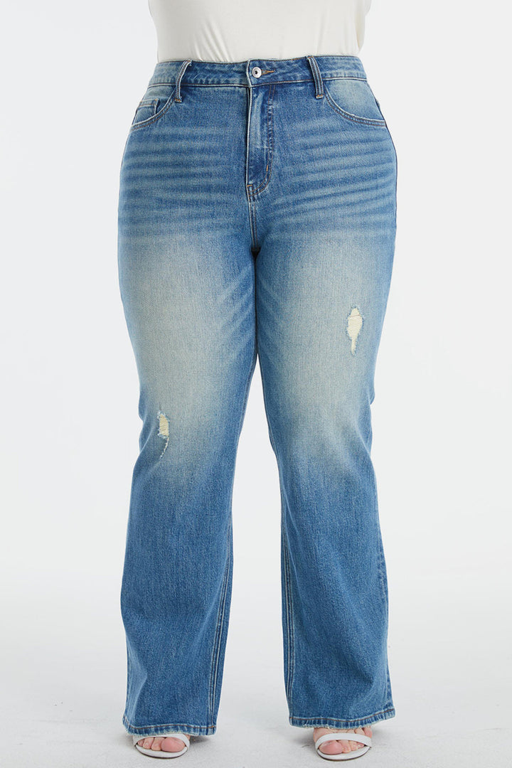 Stilla | Full Size Ultra High-waist Gradient Bootcut Jeans