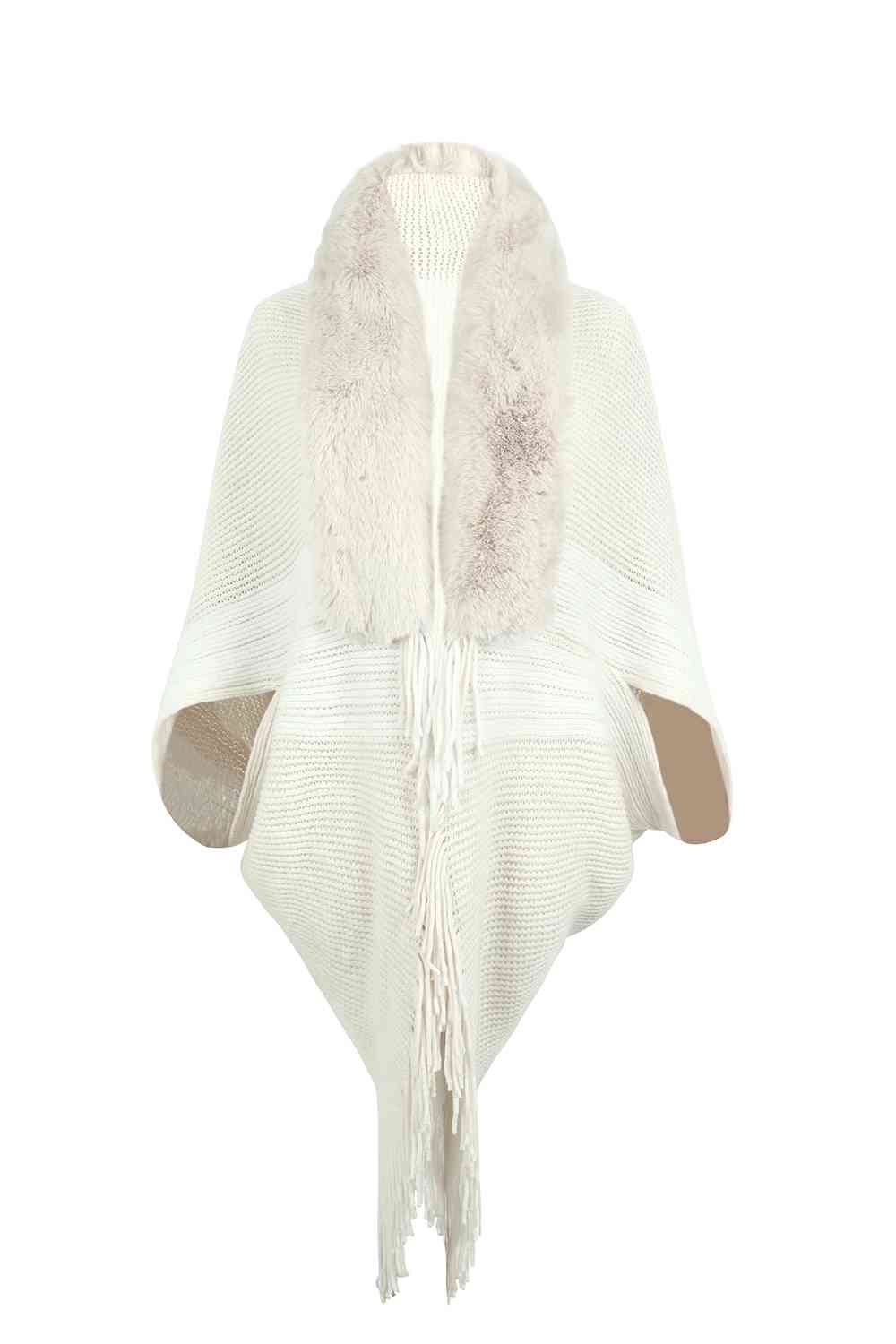 Stilla | Frynse Detalje Langærmet Poncho