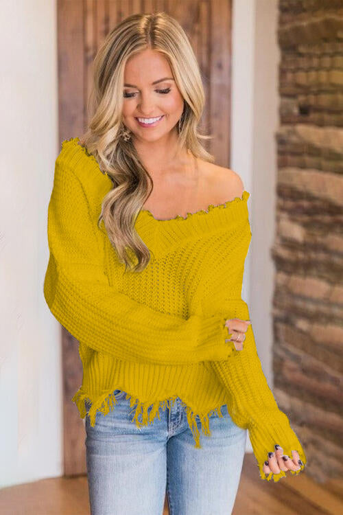 Stilla | Hem Dropped Shoulder Sweater