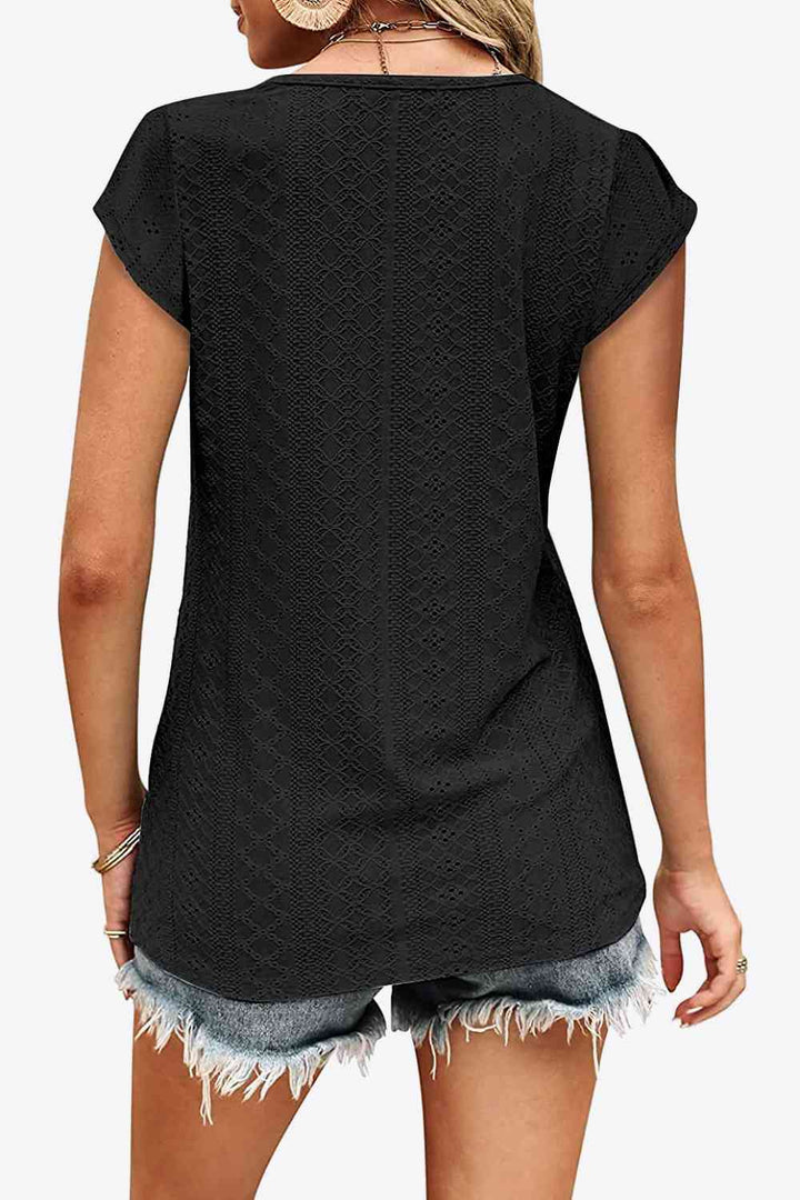 Stilla | Kontrast V-hals T-shirt