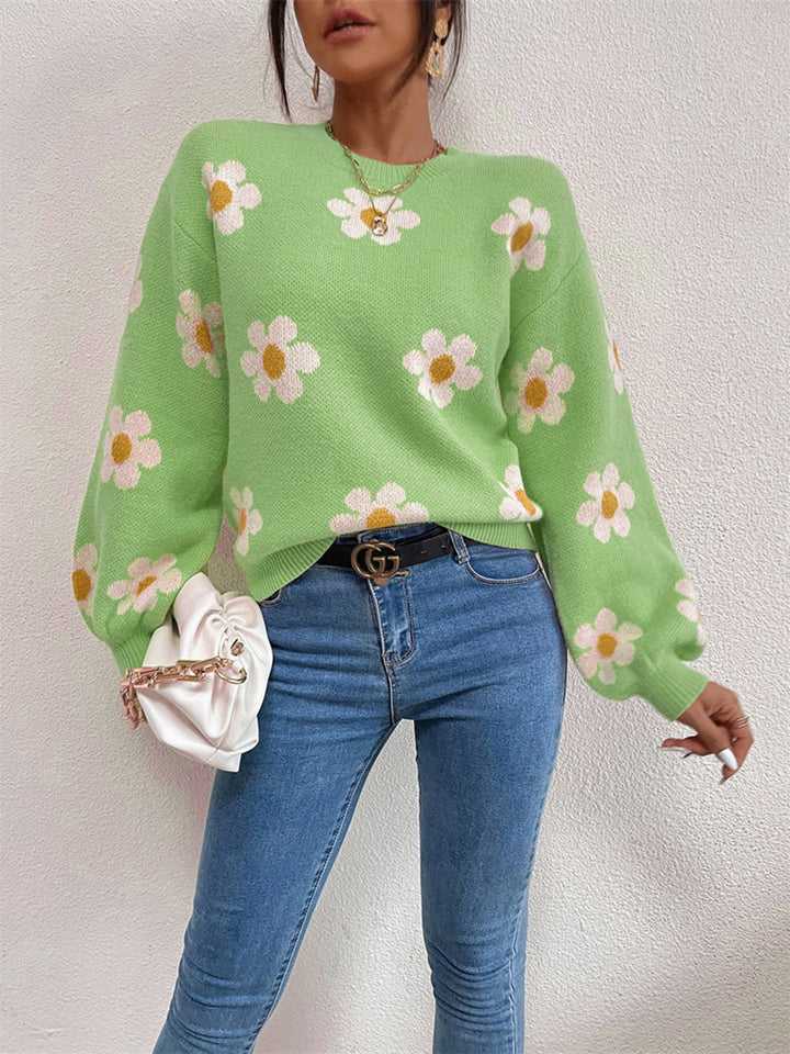 Stilla | Rund Hals Lantern Ærme Sweater