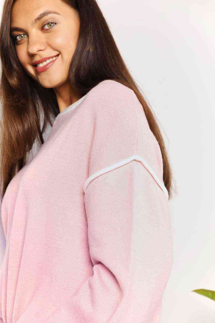 Stilla | Tag Kontrastdetalje Dropped Shoulder Strik Top