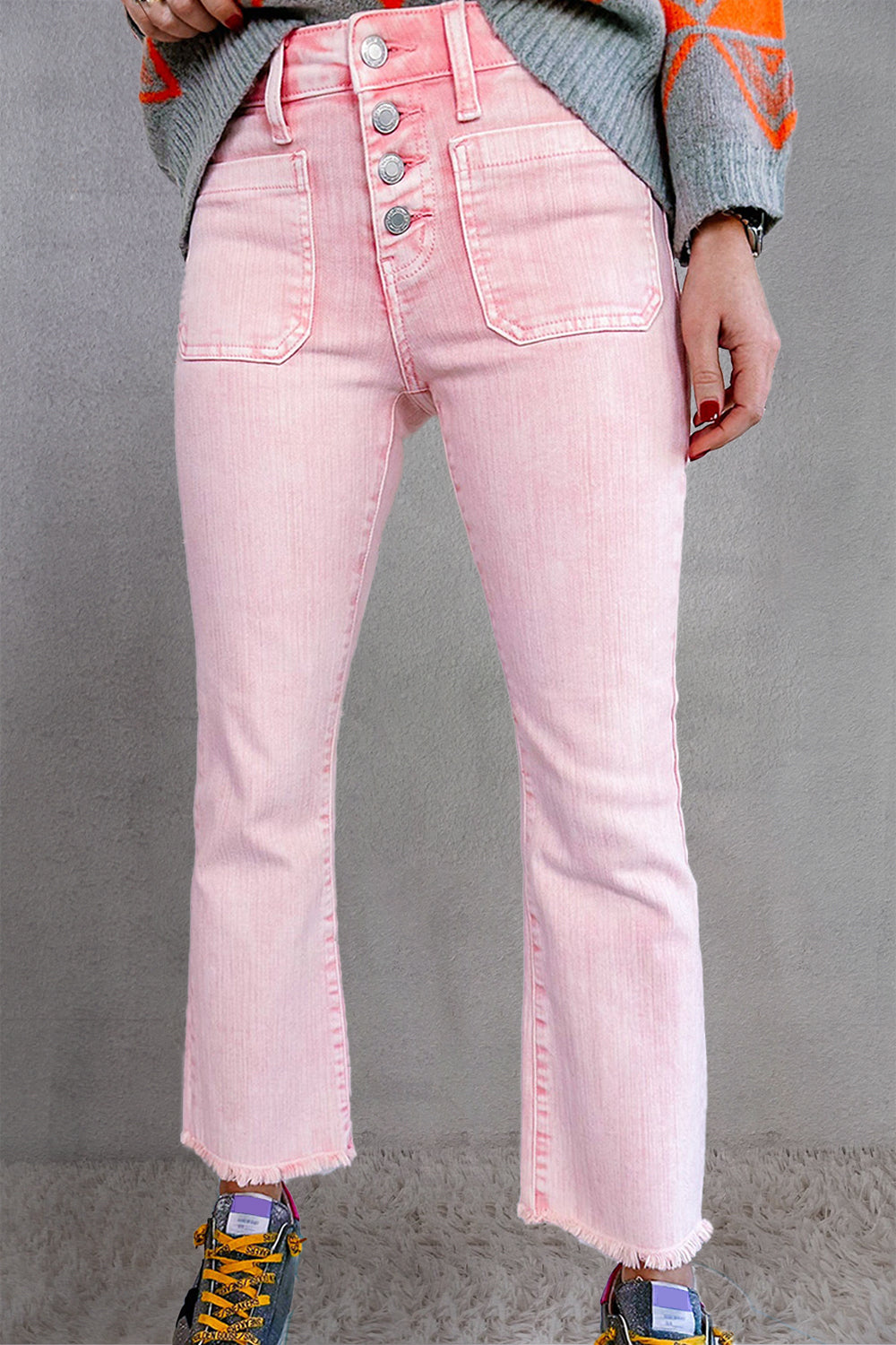Stilla | Hem Button-Fly Jeans med Lommer