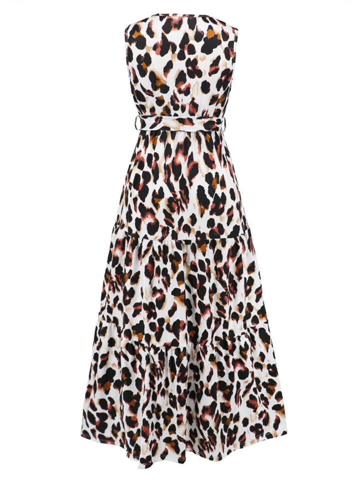 Stilla | Printet Surplice Tiered Tank Kjole