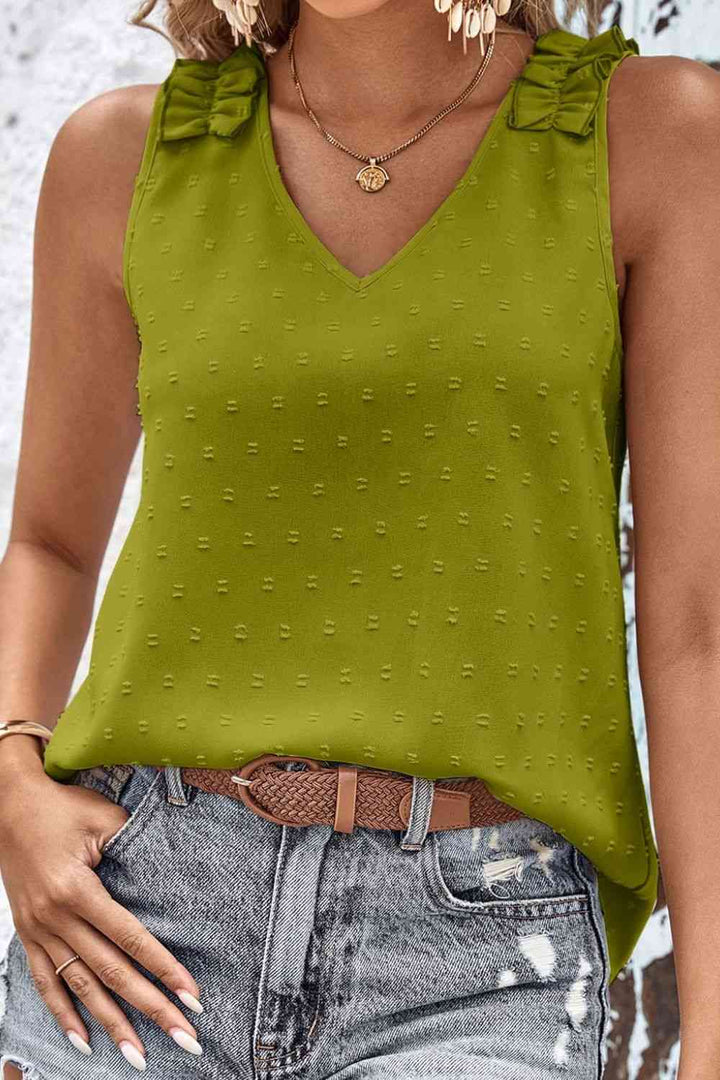 Stilla | Dot Shoulder Detail V-hals Tank