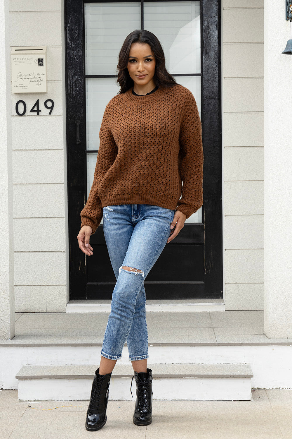 Stilla | V Hals Langærmet Sweater