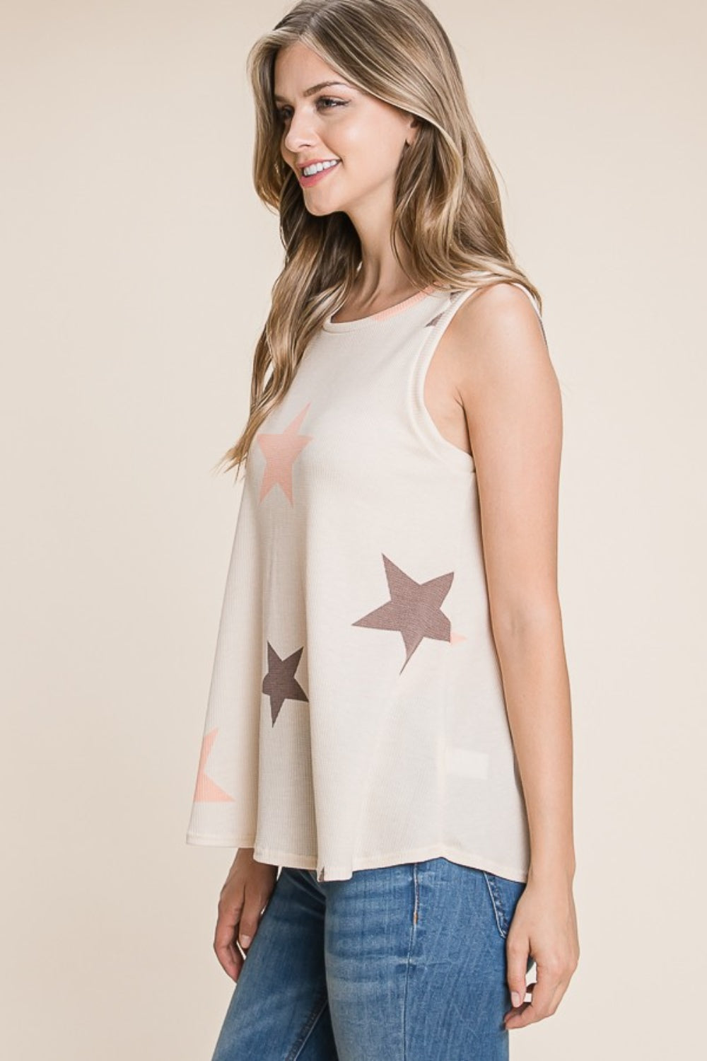 Stilla | Stjerneprint Rund Hals Tank