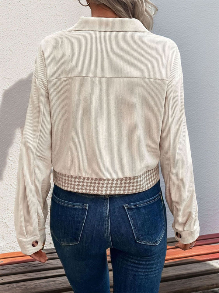 Stilla | Lommeholdt Houndstooth Langærmet Jakke