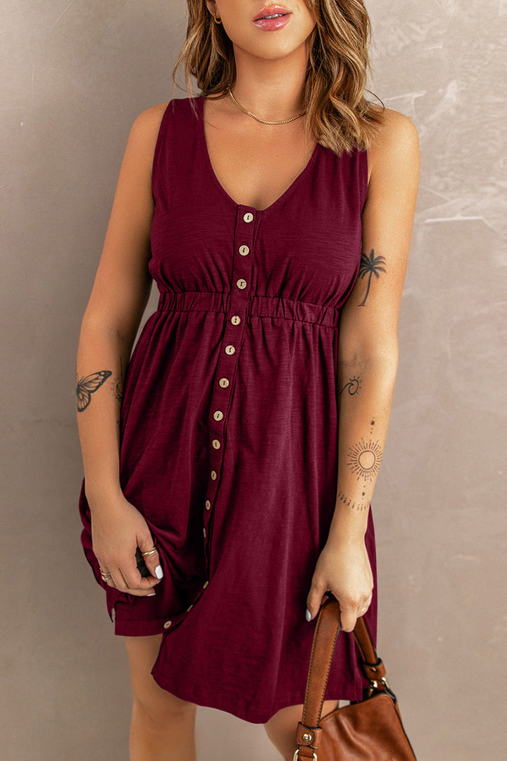 Stilla | Front Empire Waist Ærmeløs Slits Magic Dress