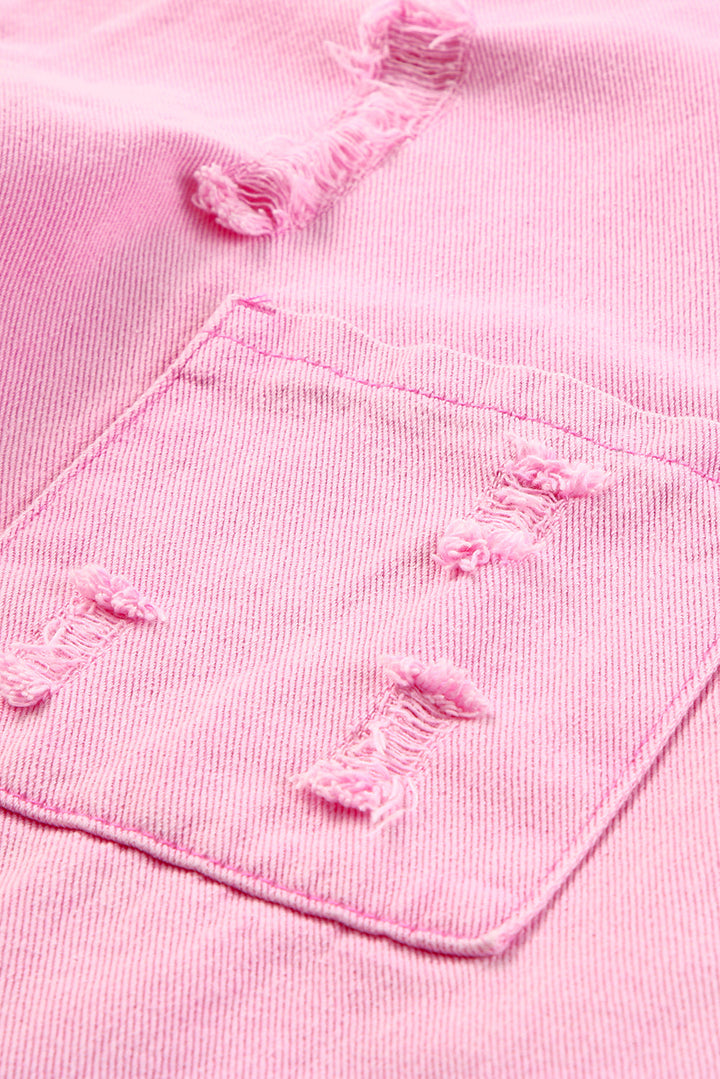 Stilla | Knap-Op Raw Hem Denim Jacket