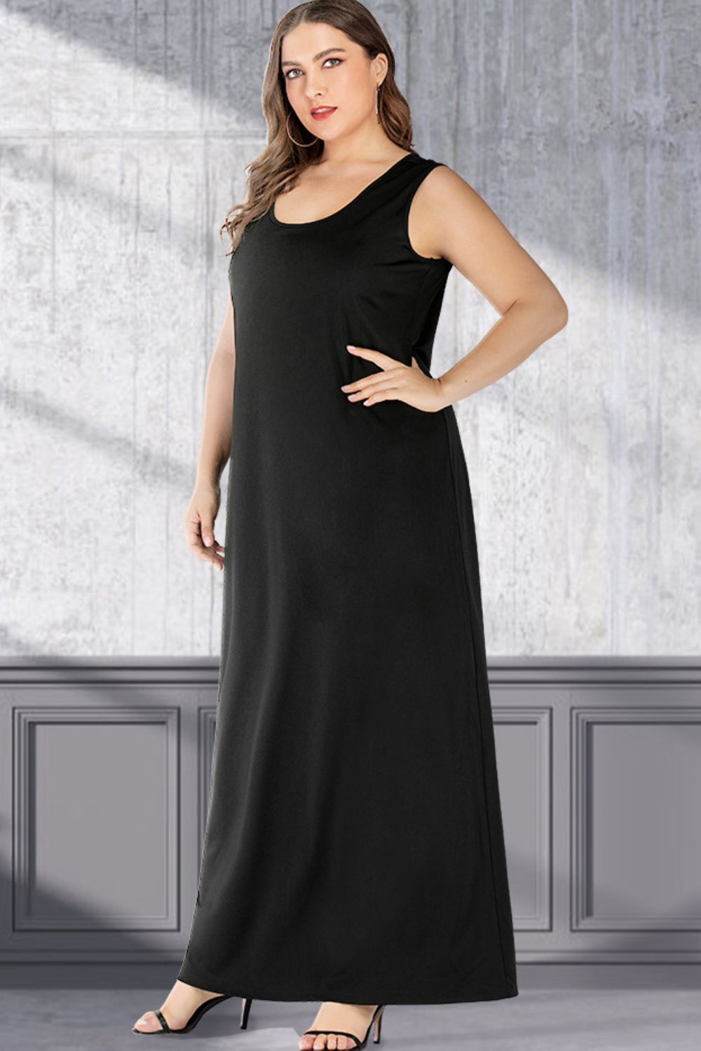 Stilla | Størrelse Scoop Neck Maxi Tankkjole