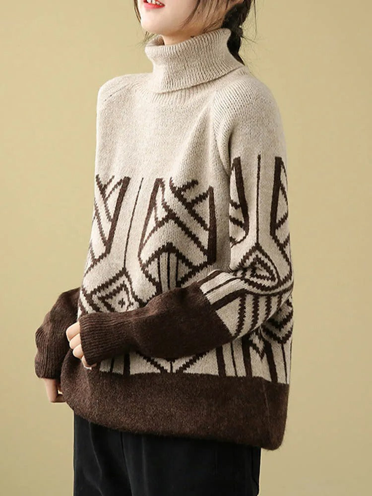 Stilla | Strikpullover med rullekrave