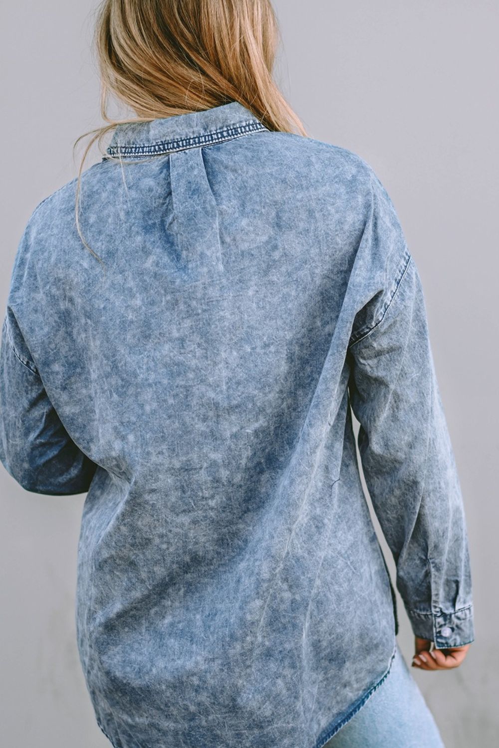 Stilla | Up Dropped Shoulder Denim Top
