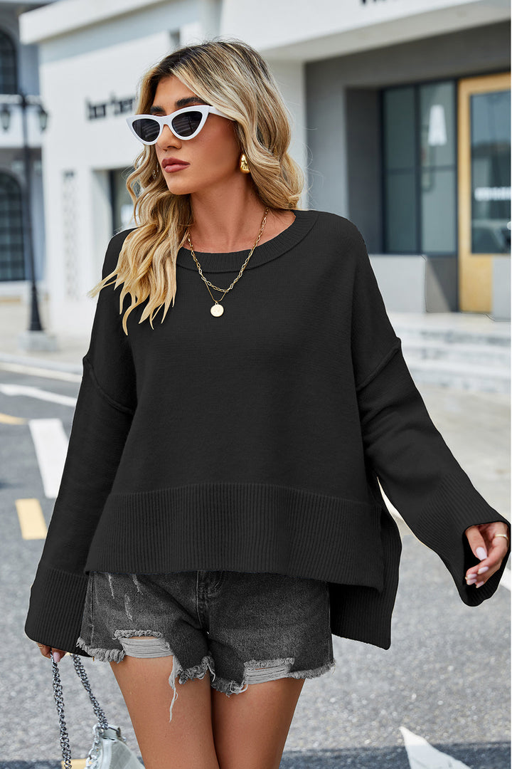 Stilla | Lav Slids Rund Hals Langærmet Sweatshirt