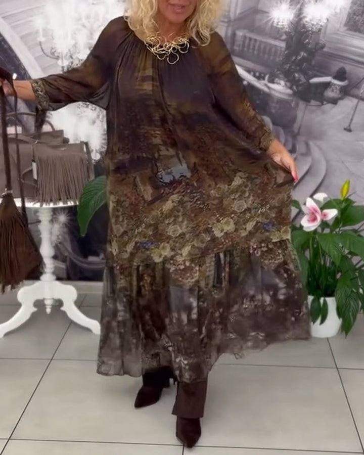 Stilla | Elegant Blomstertryk Lang