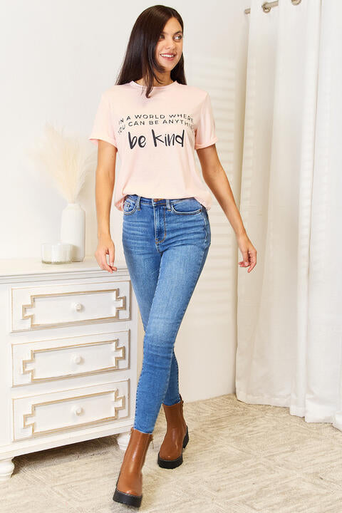 Stilla | Love Slogan Grafik Cuffed T-shirt