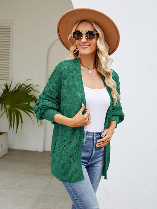 Stilla | Åben Front Lanterneærmer Cardigan