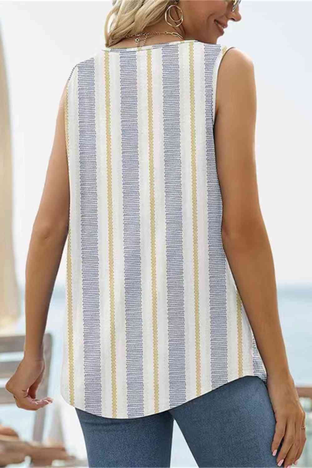 Stilla | Square Hals Buet Kant Tank