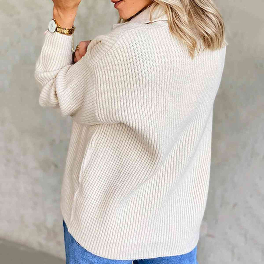 Stilla | Hals Rib-strik Top