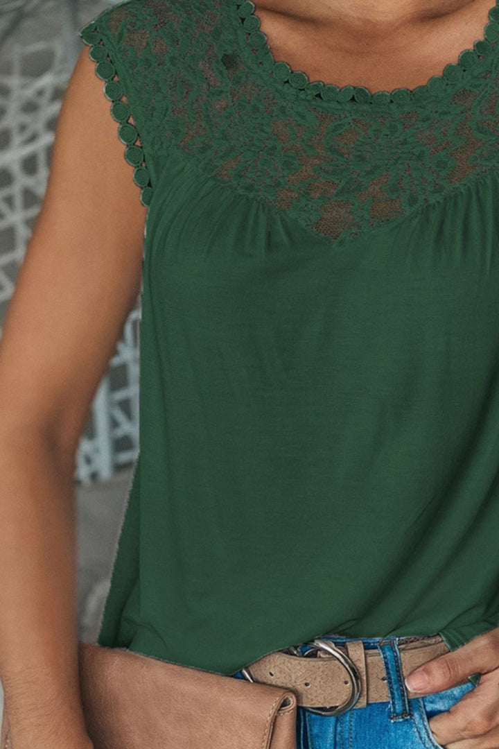 Stilla | Plus Size Blonde Rund Hals Tank