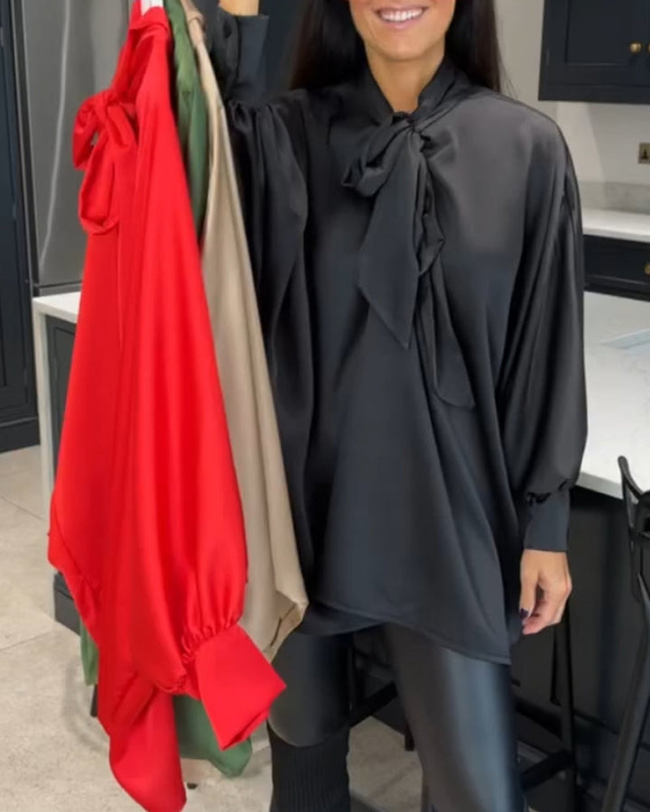 Stilla | Båndkrave og Elegant Bluse