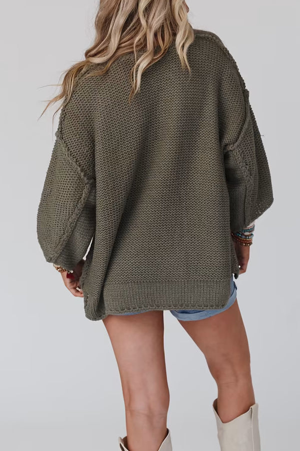 Stilla | Lunt Chunky Strik Sweater med Rund Hals
