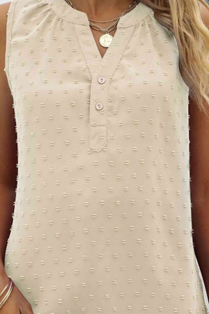Stilla | Dot Notched Neck Tank