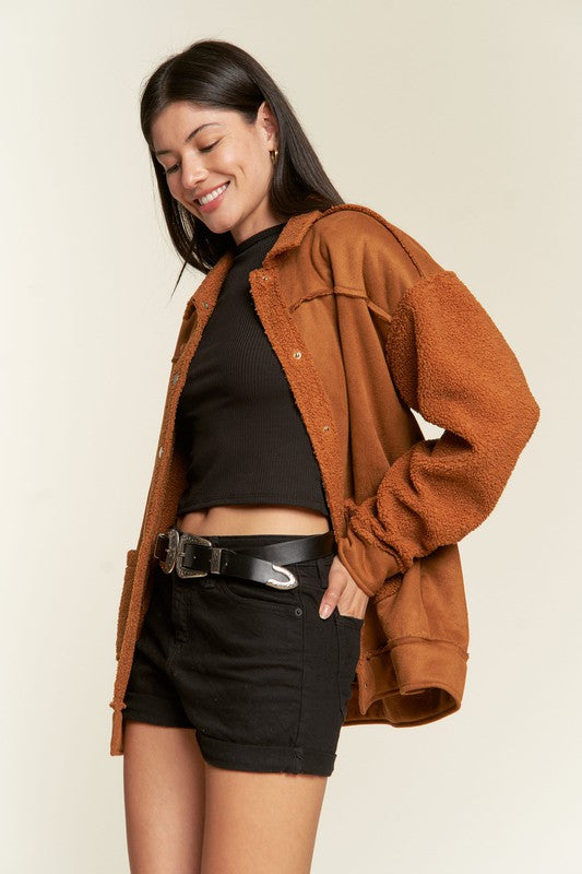 Stilla | Pels- Og Suede Jakke