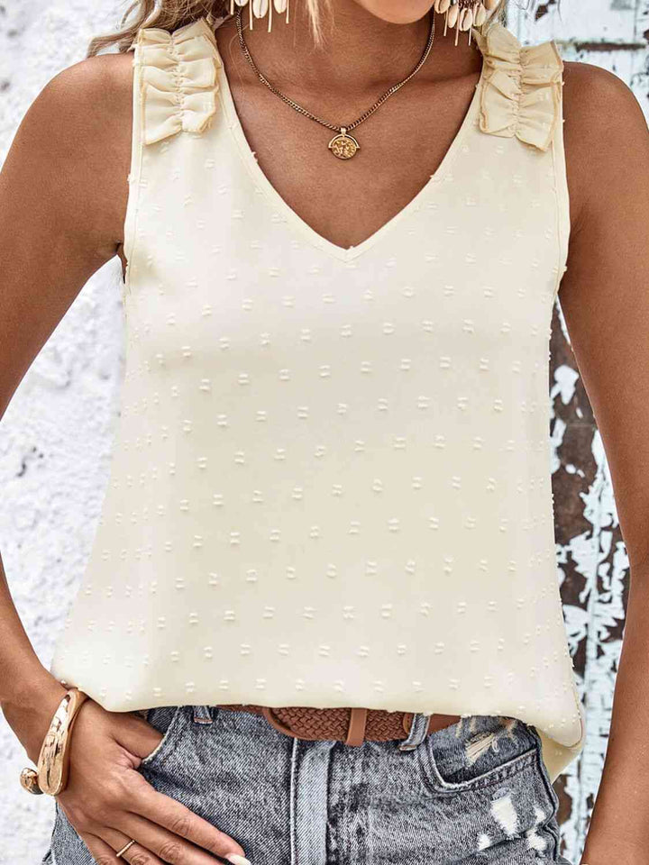 Stilla | Dot Shoulder Detail V-hals Tank