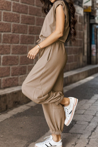 Stilla | Rund Hals Kappeærmet Jumpsuit