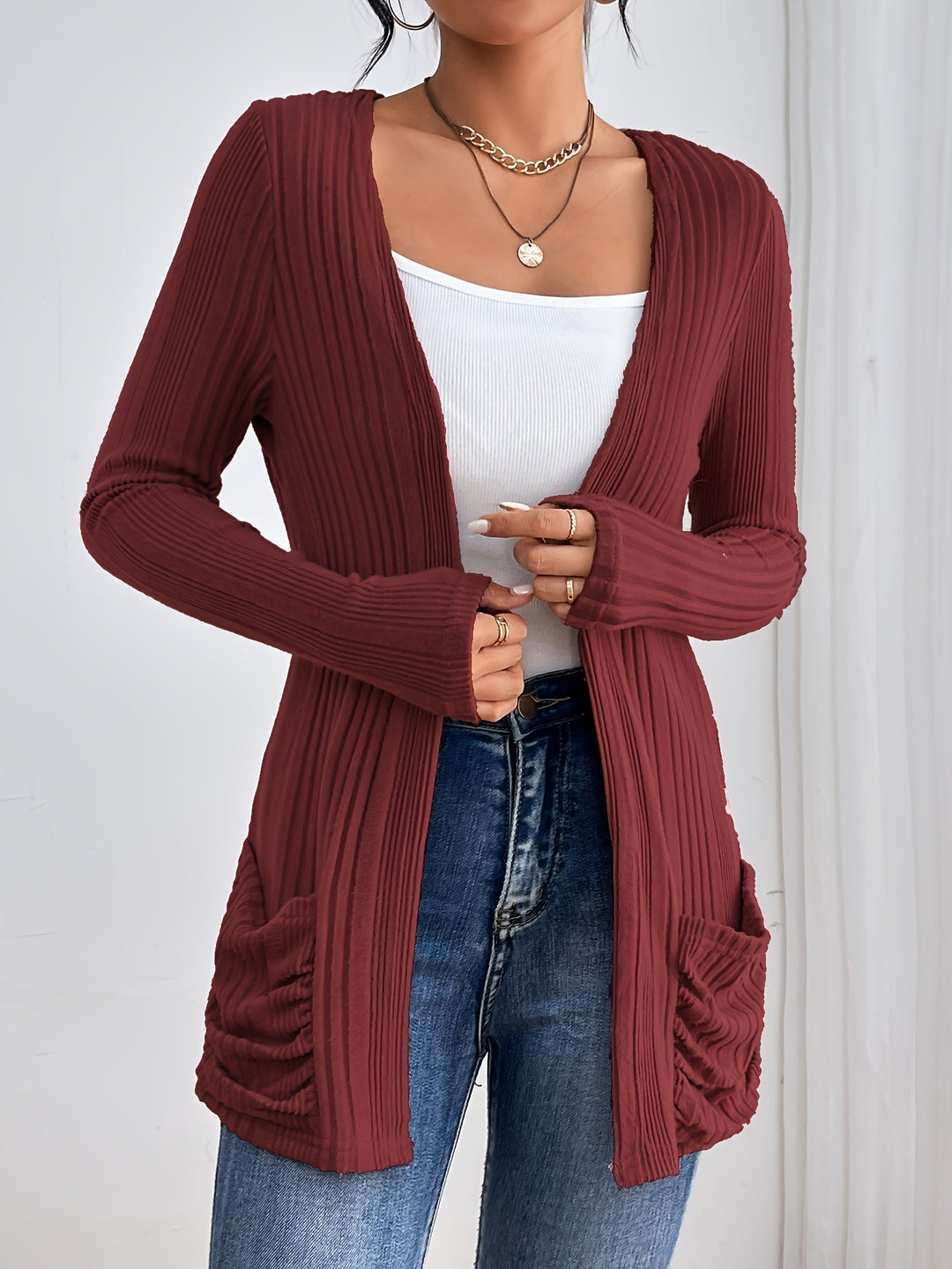 Stilla | Ribstrik Vest Damer