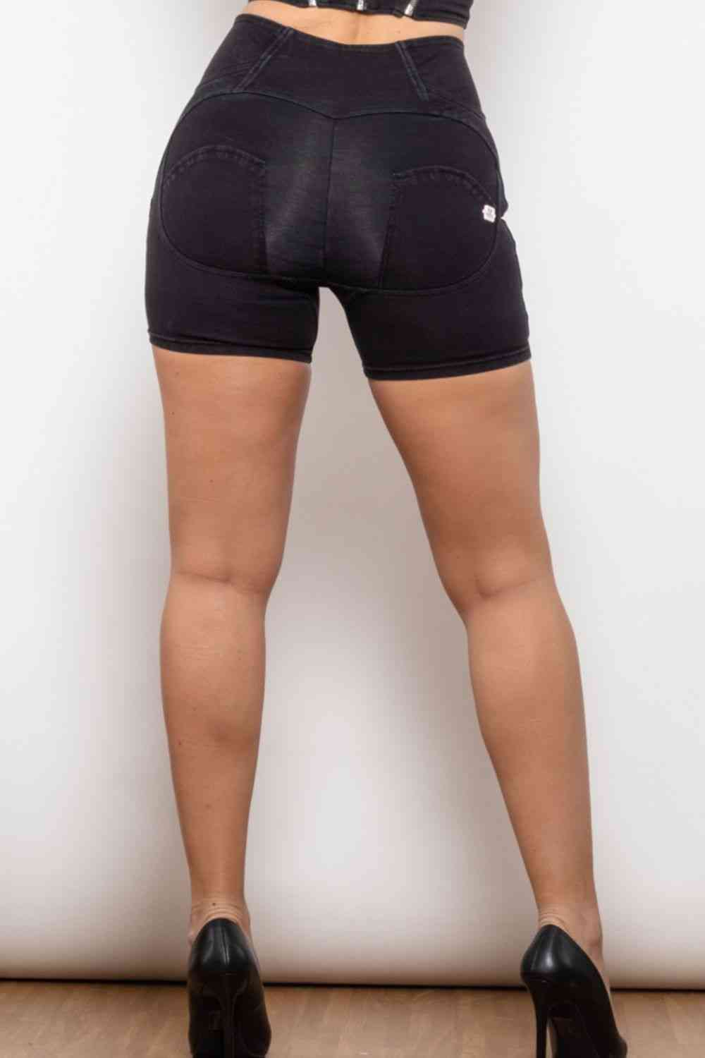 Stilla | Størrelse Side Stripe Lynlåslukning Denim Shorts