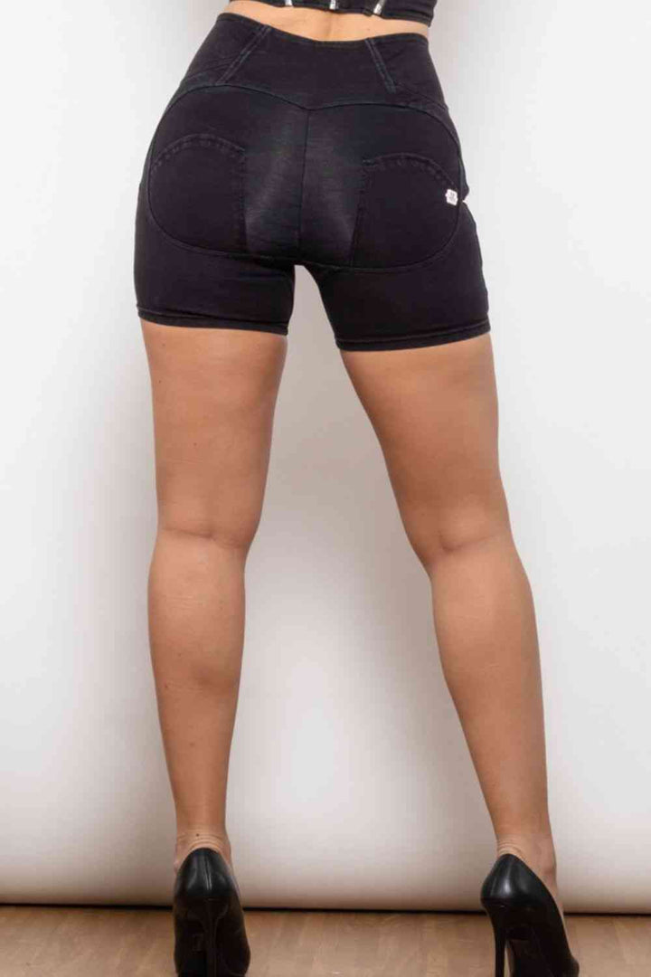Stilla | Størrelse Side Stripe Lynlåslukning Denim Shorts