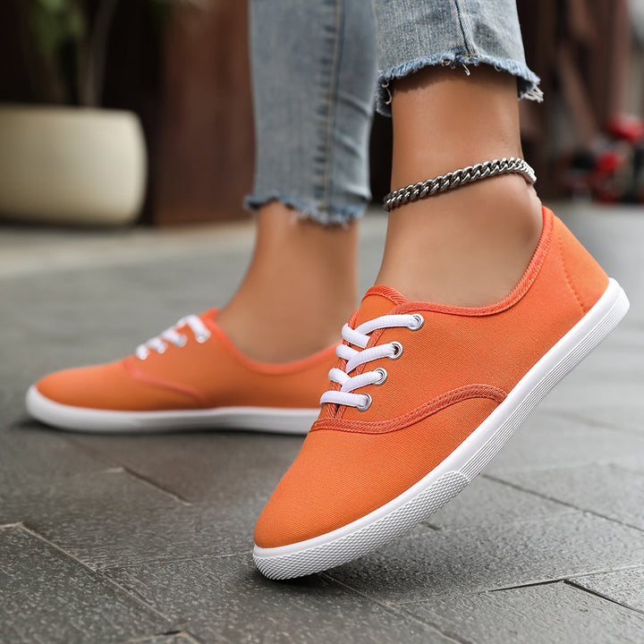 Skovae | Behagelige Lave Canvas Sneakers I Hvid