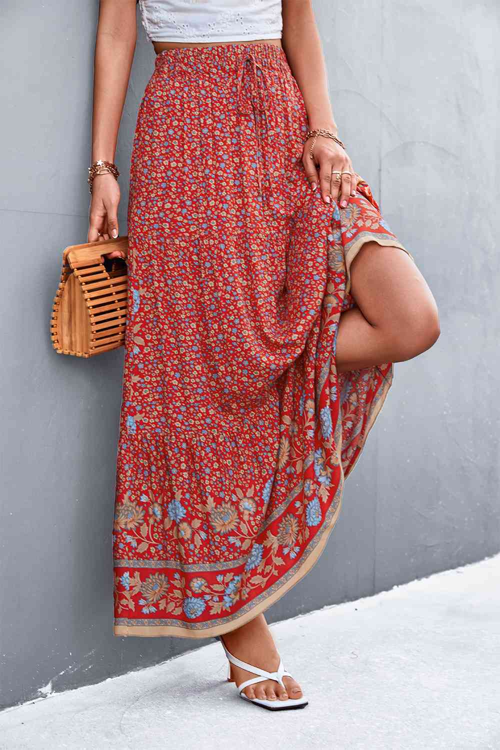 Stilla | Tie Maxi Skirt