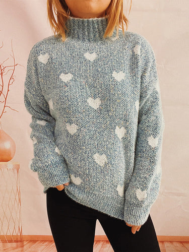 Stilla | Heathered Turtleneck Drop Shoulder Sweater