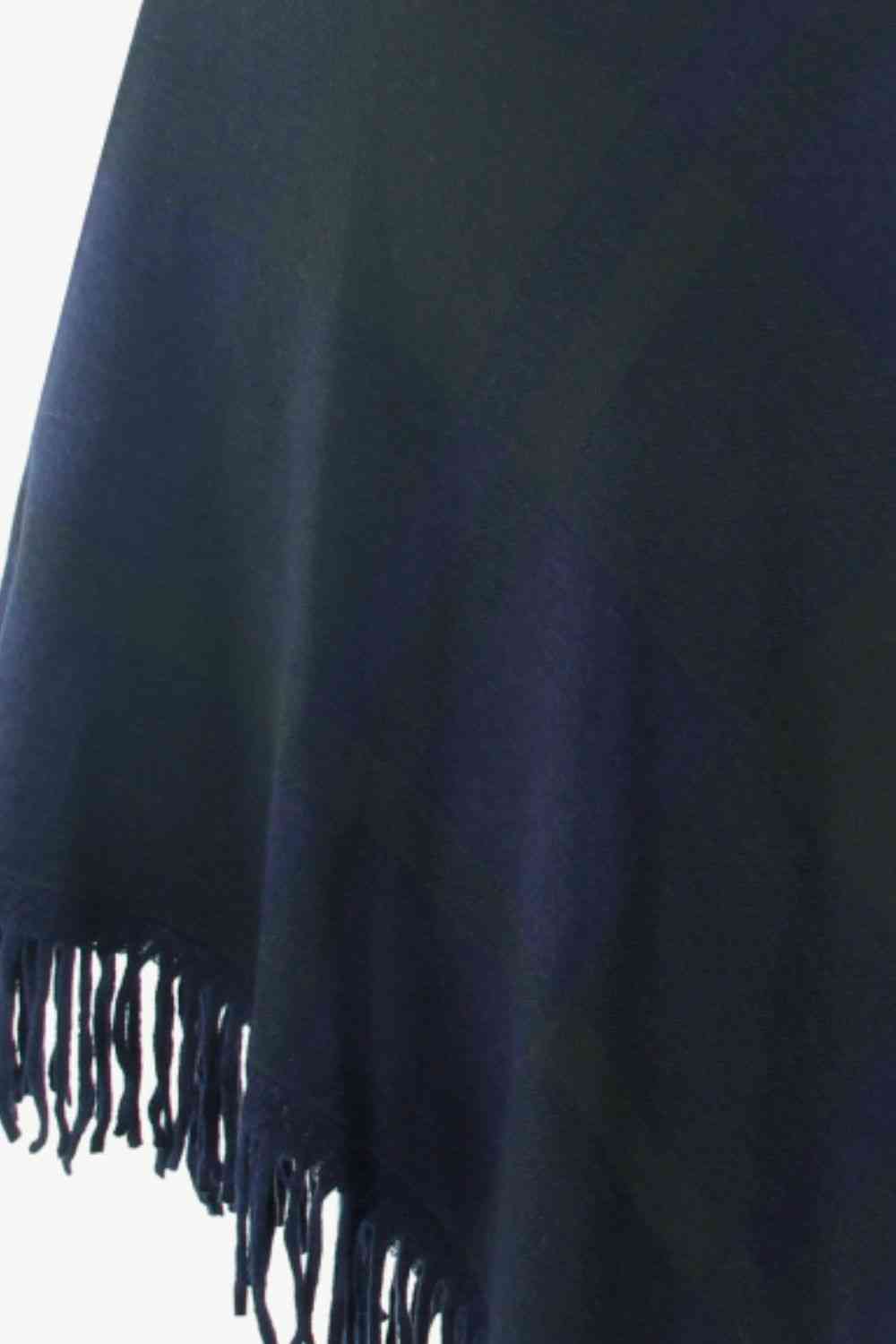 Stilla | Turtleneck Frynse Kant Poncho