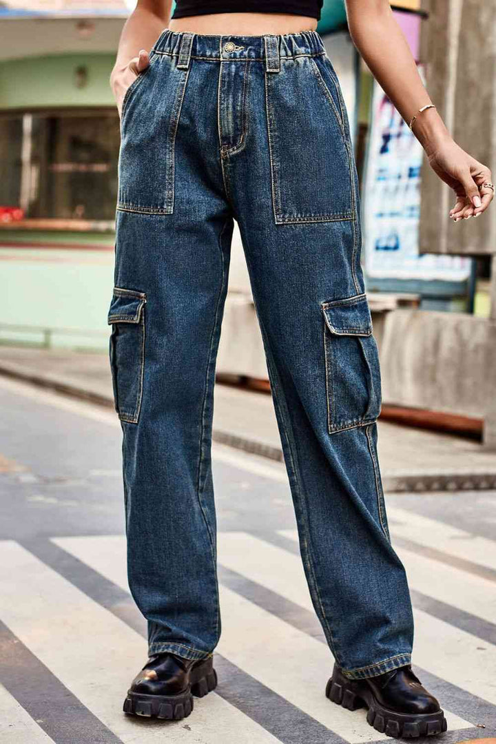 Stilla | Lange Strakke Ben-jeans Med Lommer
