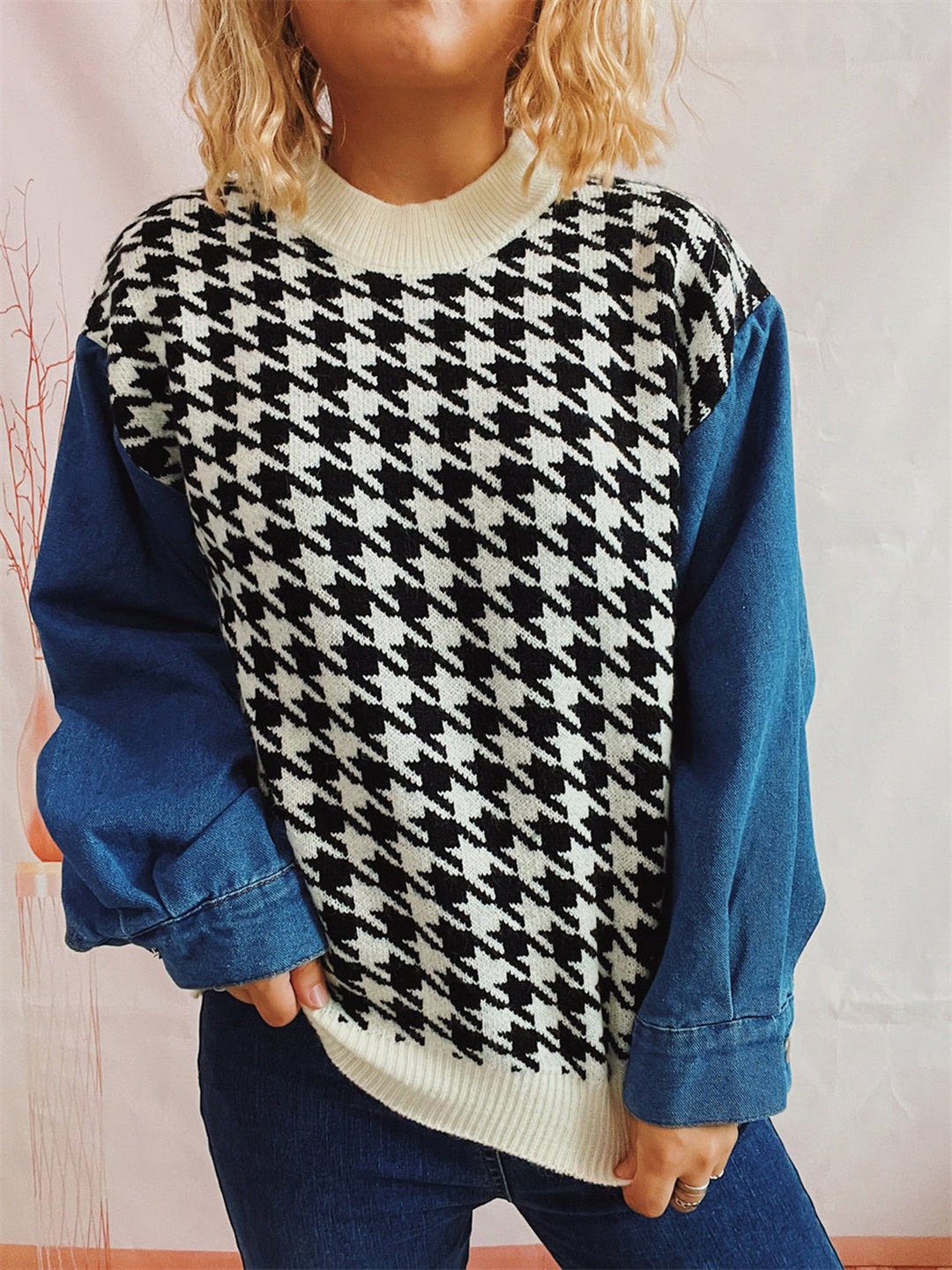 Stilla | Denim Ærme Sweatshirt